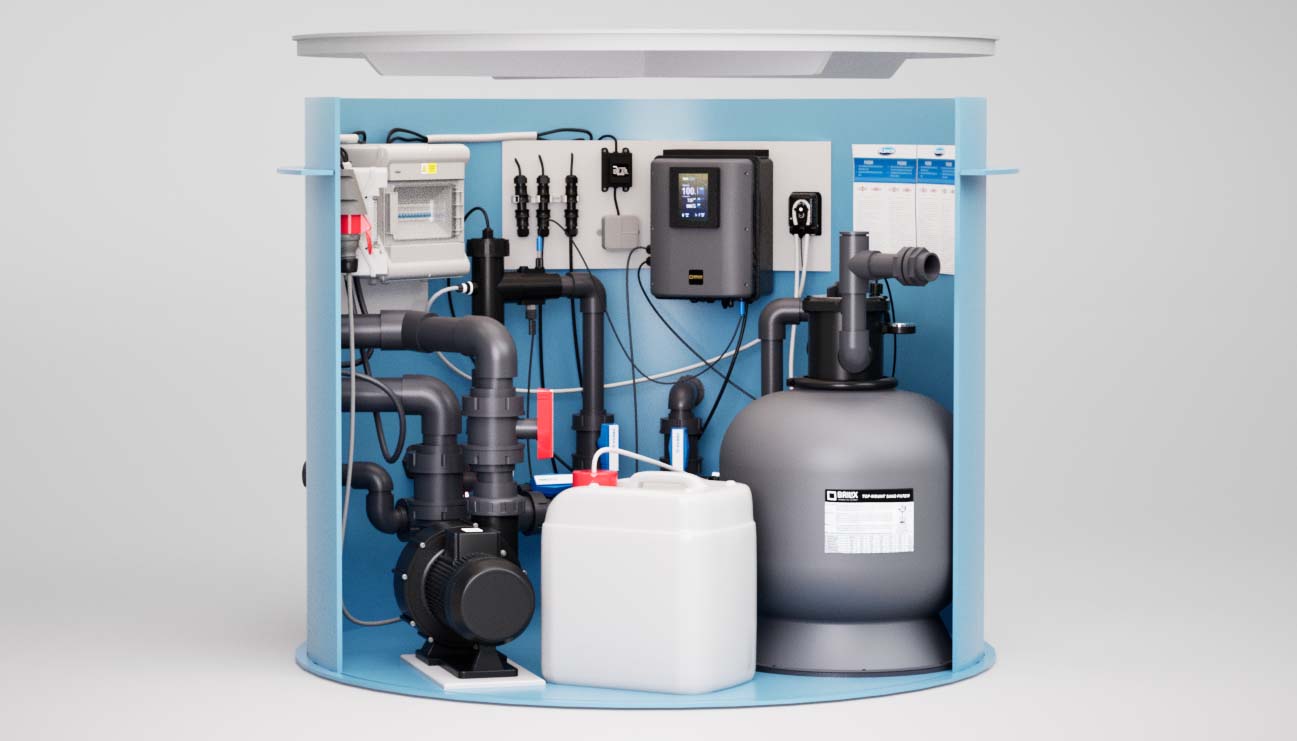 Albixon Technikschacht Oxy plus für PP Pools