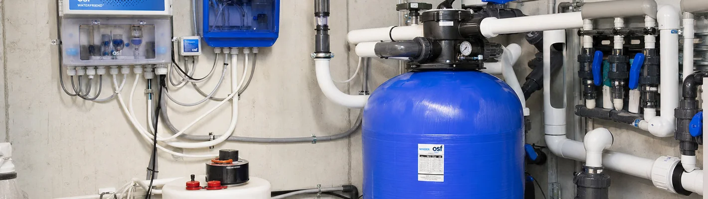 Automatische Rückspülsteuerung an einer Pool-Sandfilteranlage