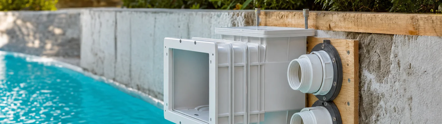 Einbau eines Skimmers in die Beckenwand