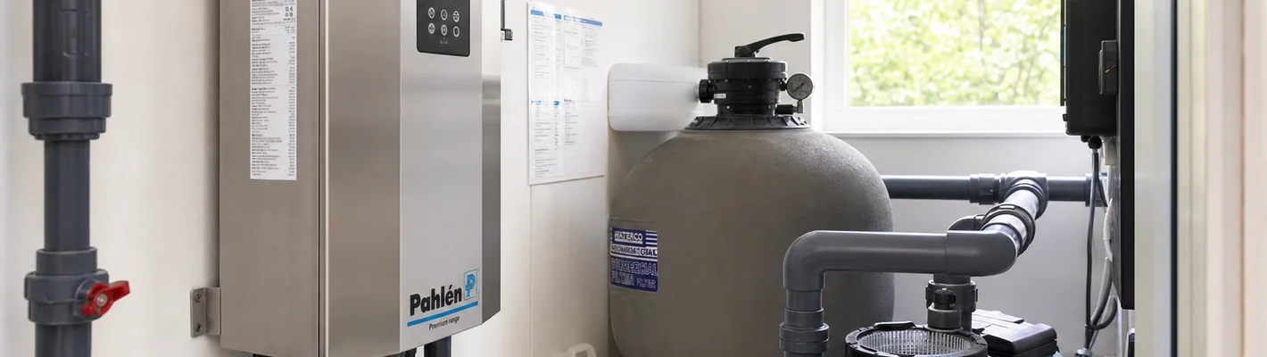 Elektro-Durchlauferhitzer im Pool-Technikraum
