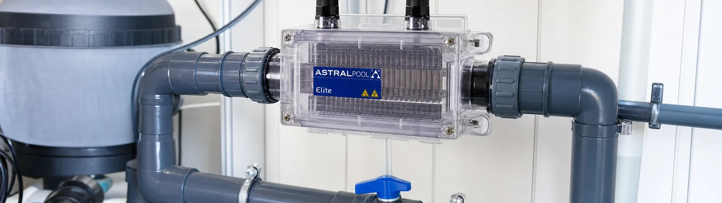 Elektrolysezelle einer Salzanlage mit sichtbaren Titanplatten