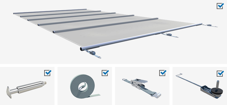 Lieferumfang Liderpool Poolabdeckung Tube Sicherheitsabdeckung