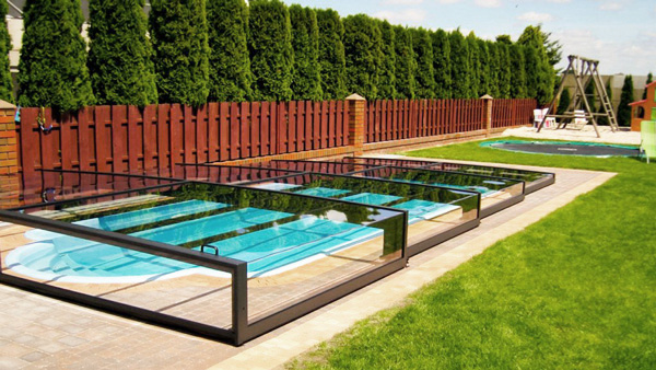 Schwimmbadüberdachung Aluna® Exclusive Line R1