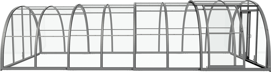 Hohe Schwimmbadüberdachung Aluna® Opera