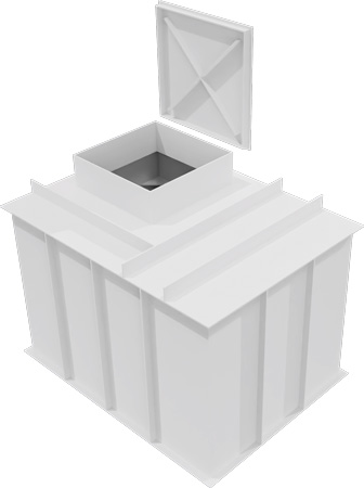 Technikschacht für Schwimmbecken