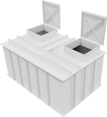 Technikschacht für Schwimmbecken