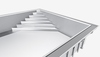 1/4 Ecktreppe gerade