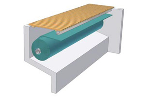 Rollladen im Rückwandschacht