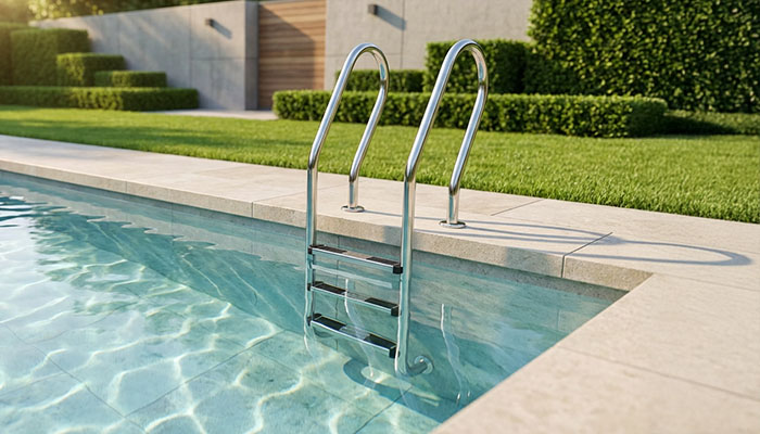 Einbau-Leiter für Pool Edelstahlleiter für sicheren Einstieg