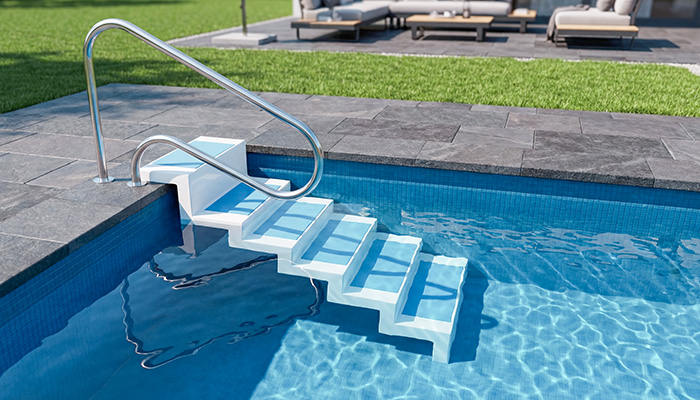 Einstelltreppe für Pool Stabile Pooltreppen zum Einhängen