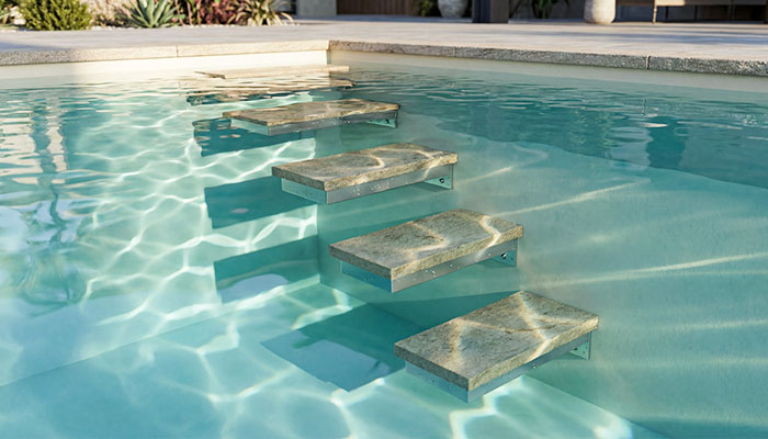 Treppe für Pool Stufen für einen sicheren Poolzugang