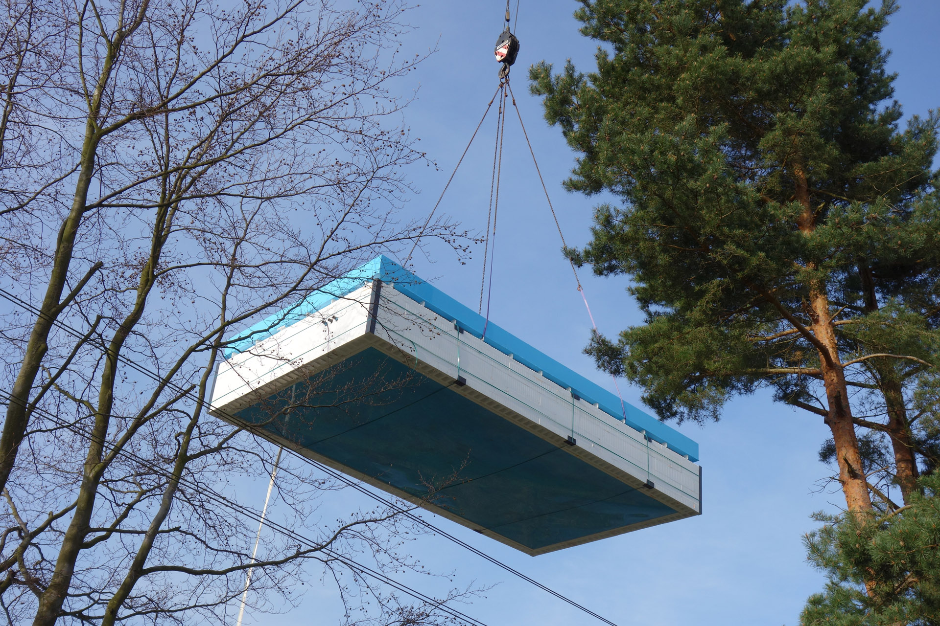 PP-Pool Schwertransport: Vorbereitung des Krans