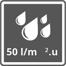 50 L/m²