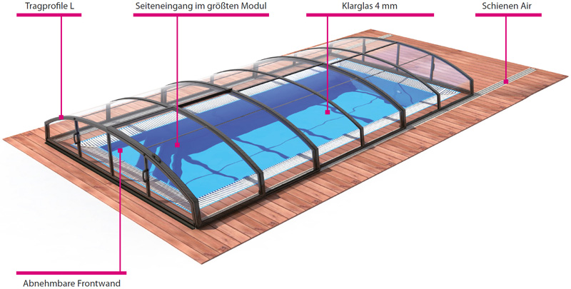Schwimmbad-Überdachung Casablanca Infinity A/B