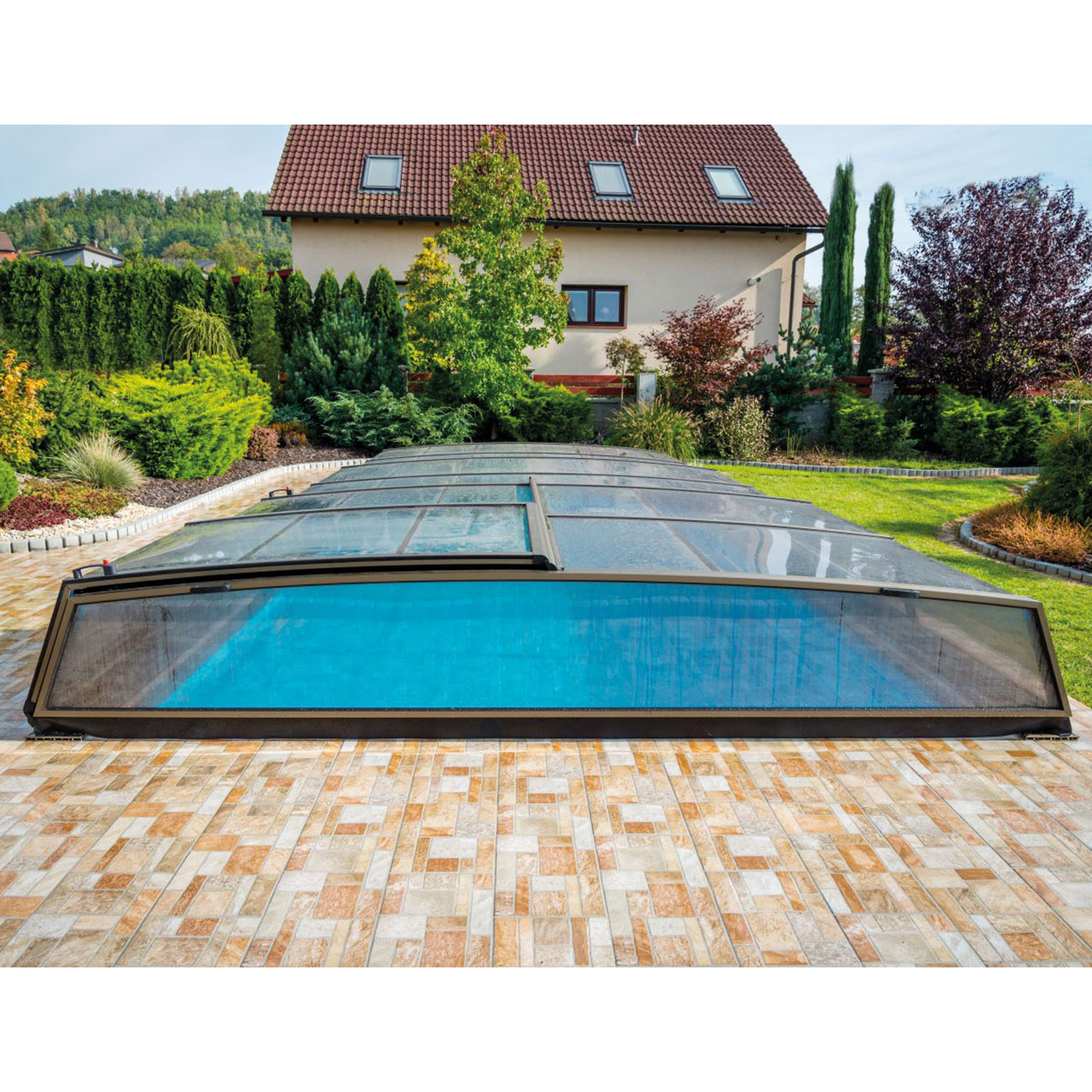 Poolüberdachung Linie