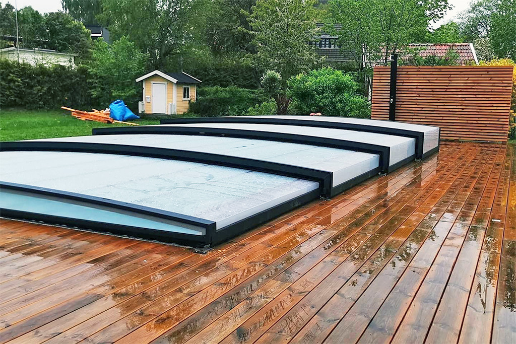 Schwimmbadüberdachung Aluna® Exclusive Line R1