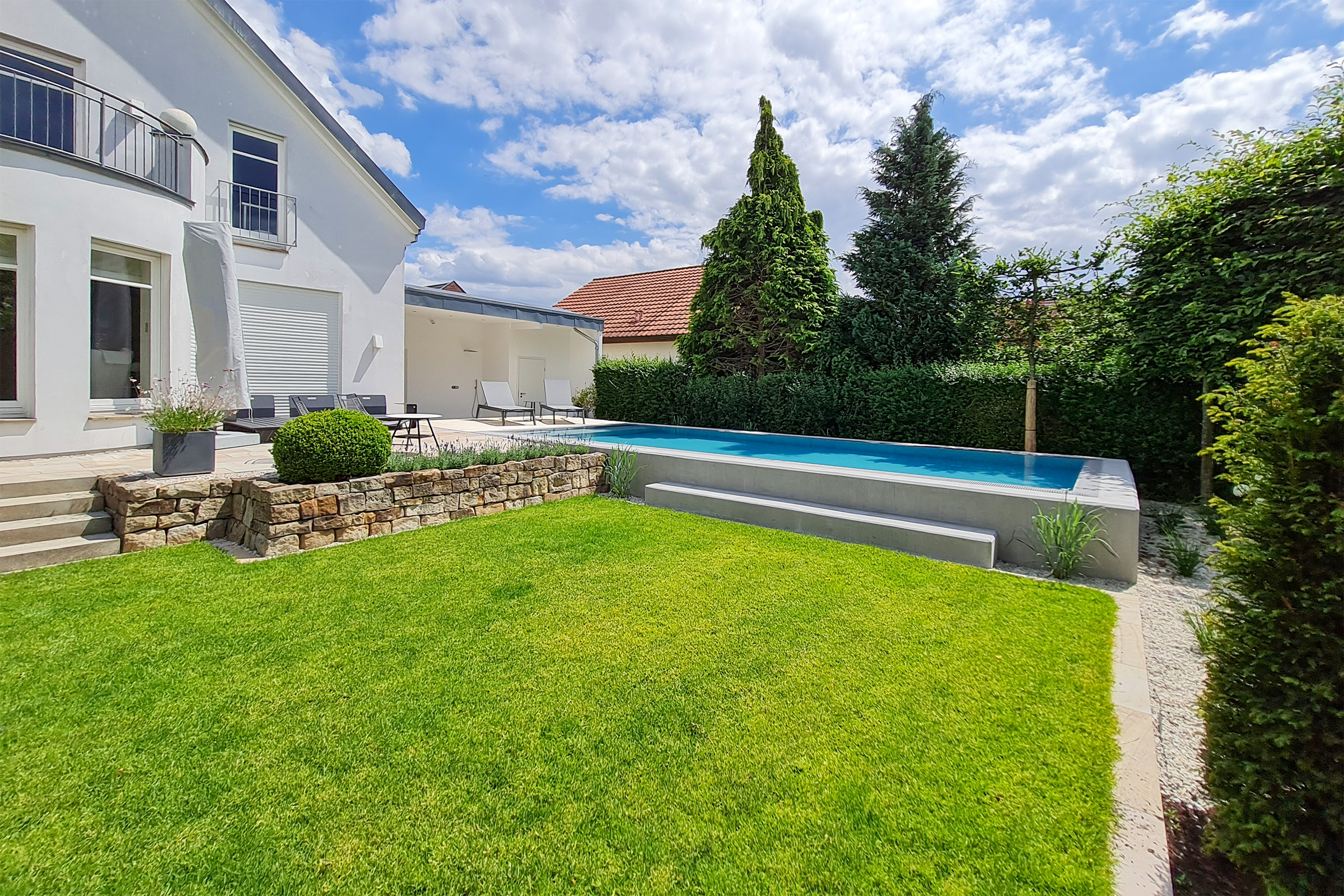 Überlaufbecken Elite Pro PP Plus Schwimmbecken 4x10 m