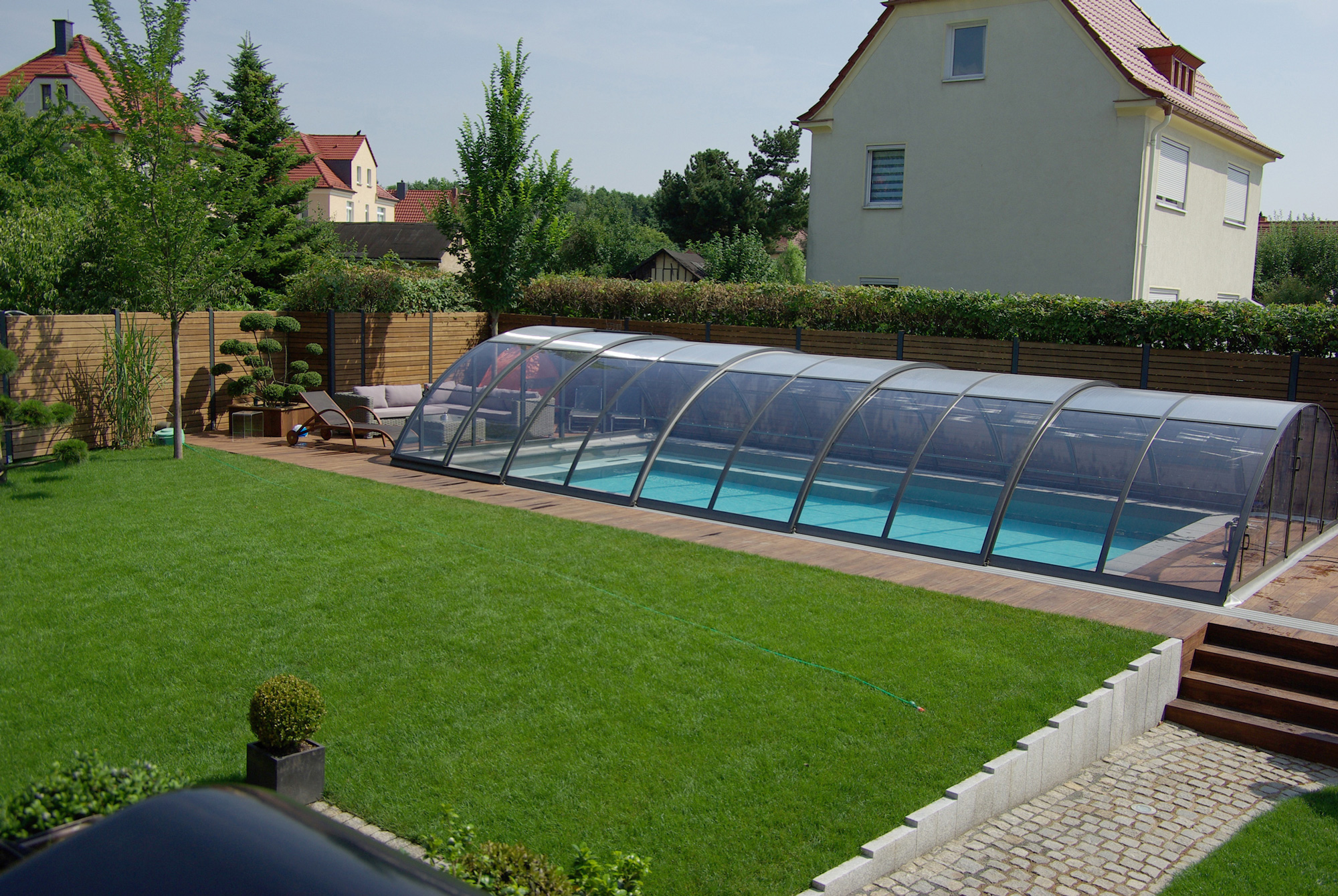 Schwimmbadüberdachung Premium C