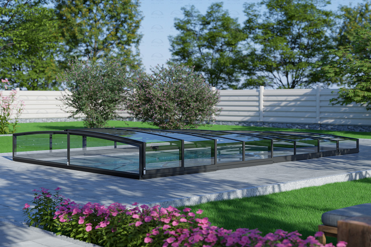 Poolüberdachunge Aluna® Nero R1