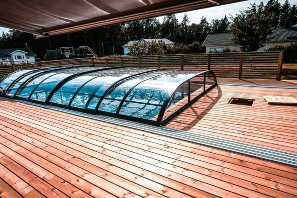 Poolüberdachung Aluna® Wave Pro