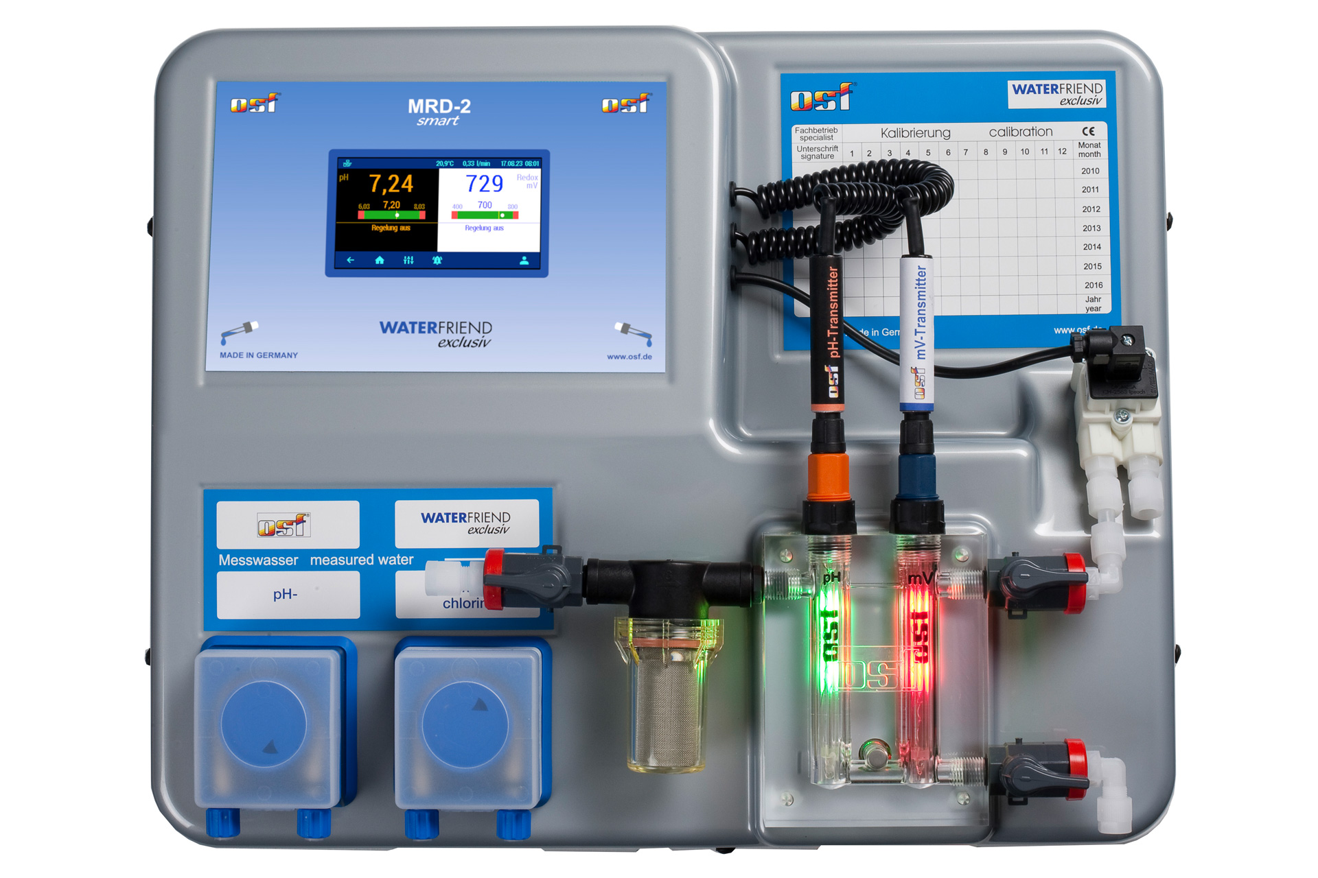 WATERFRIEND MRD-2-smart Dosieranlage zur pH- und Redoxregelung mit Display und Sensoren