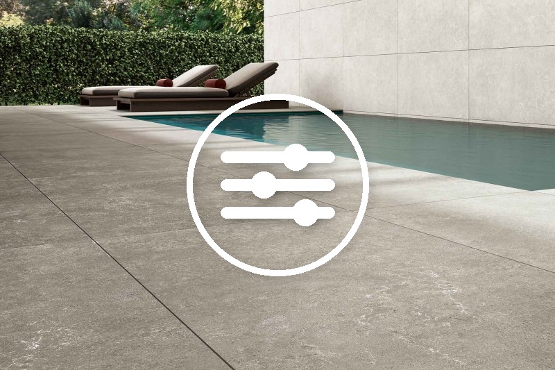 Beckenrandsteine Keramik für Pool konfigurieren