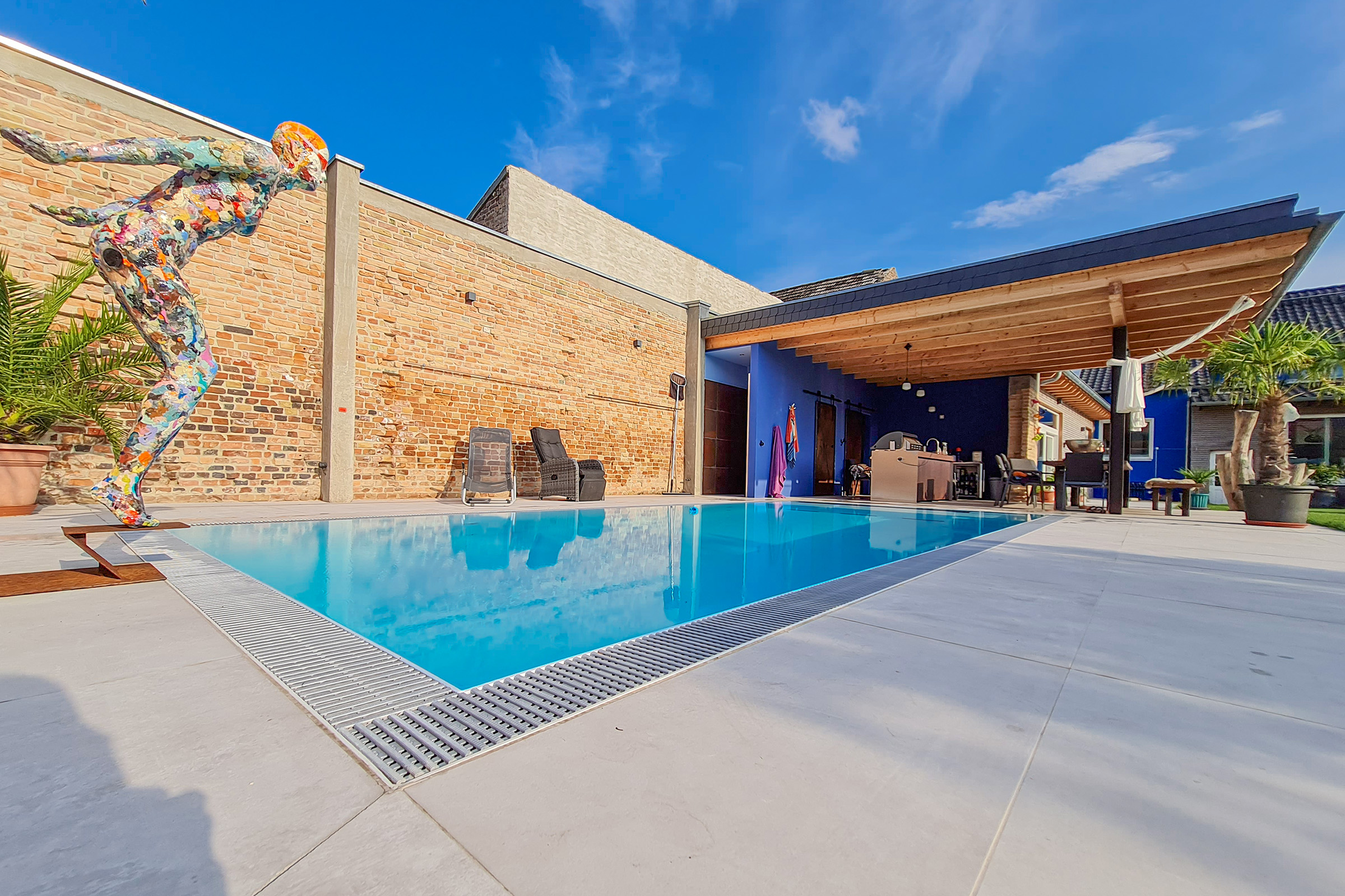 Überlaufbecken Elite Pro PP Plus Pool 4x11 m