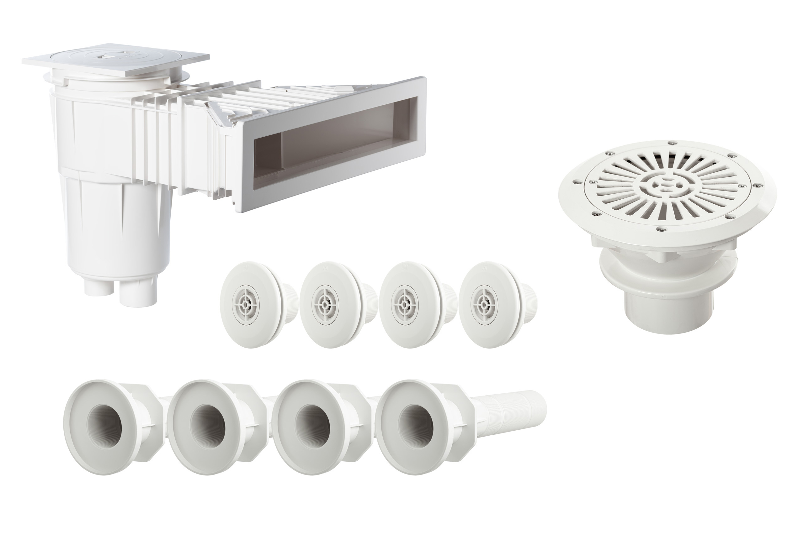 Astralpool Kunststoff-Einbauteileset Slim farbig bis 3,5x7 m