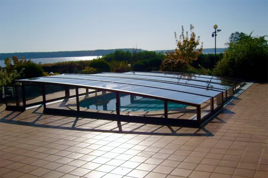 Schwimmbadüberdachung Aluna® Neo Light R1