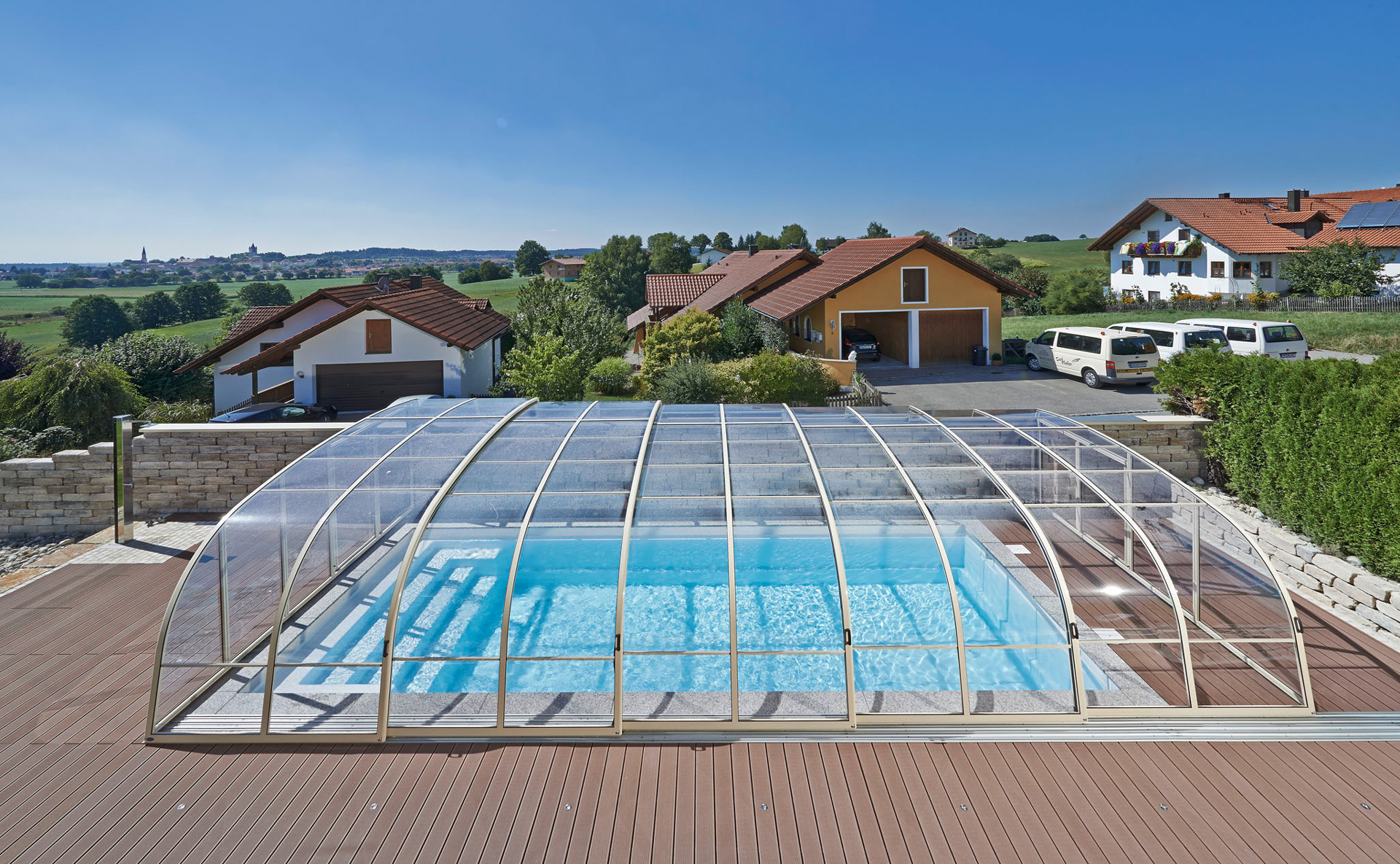 novacomet Creative Pool Schiebeüberdachung