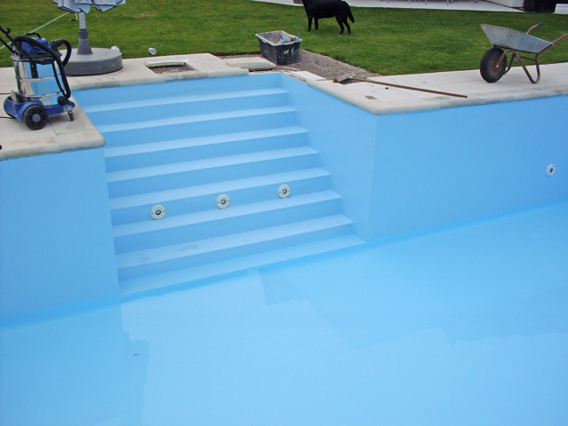 Schwimmbad Folienauskleidung Treppen