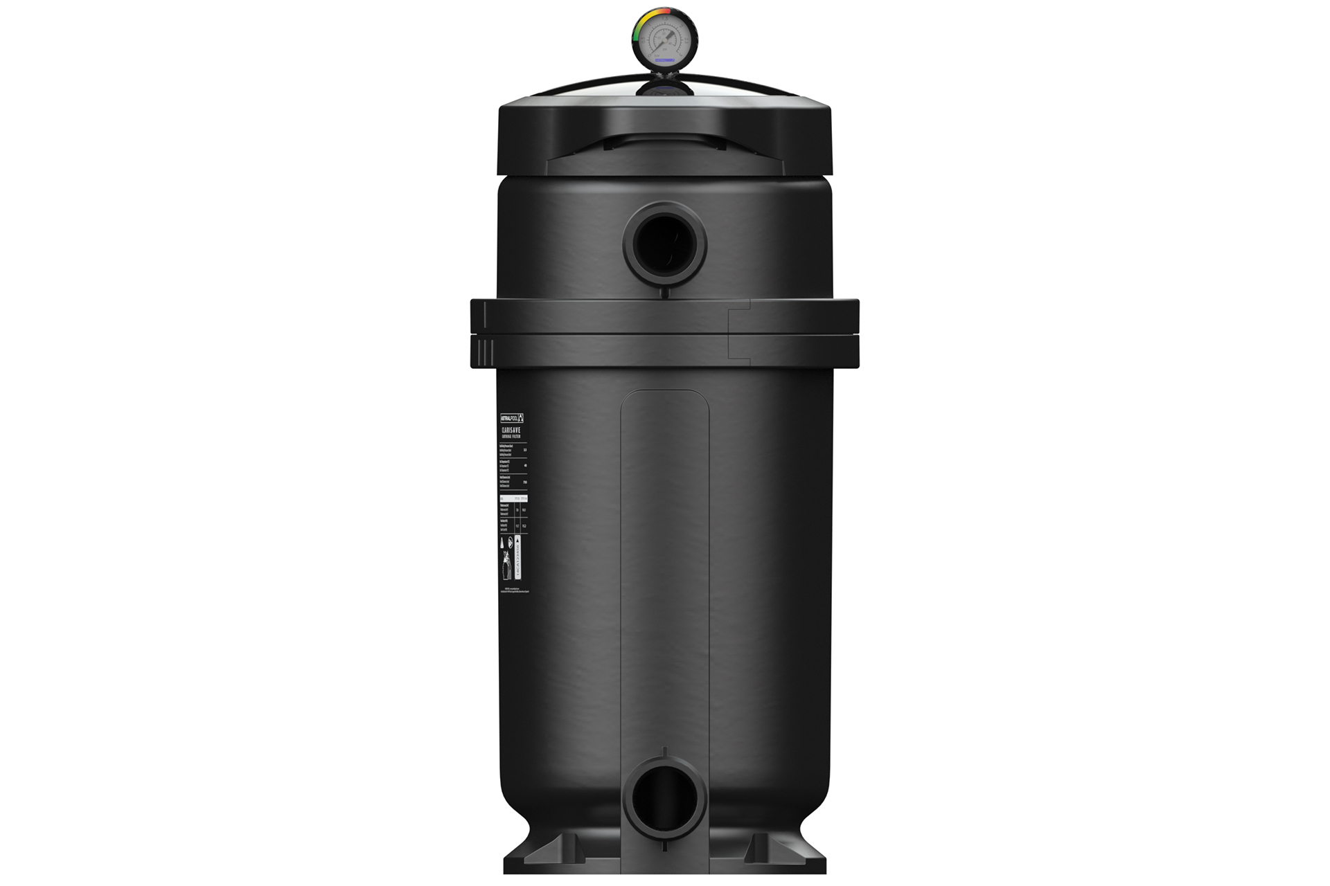 ClariSave Kartuschenfilter, kompakte Poolfilteranlage, Frontalansicht