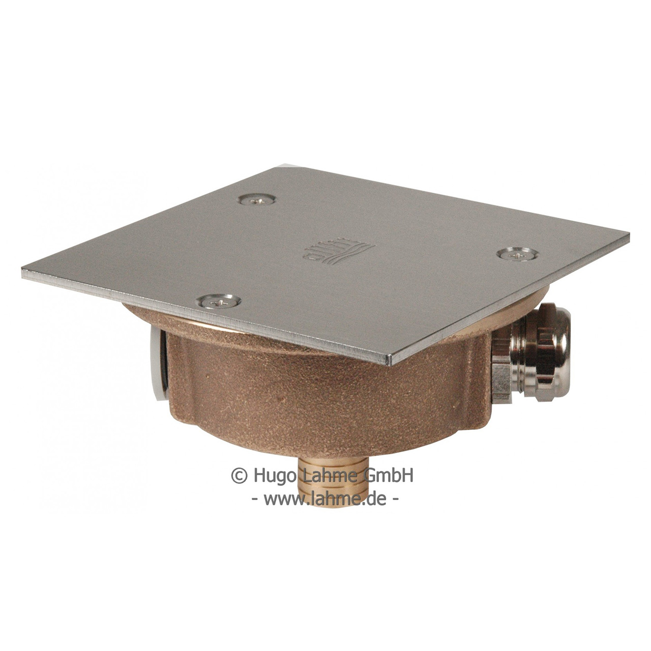 Lahme Verteilerdose rechteckig Deckel V4A poliert