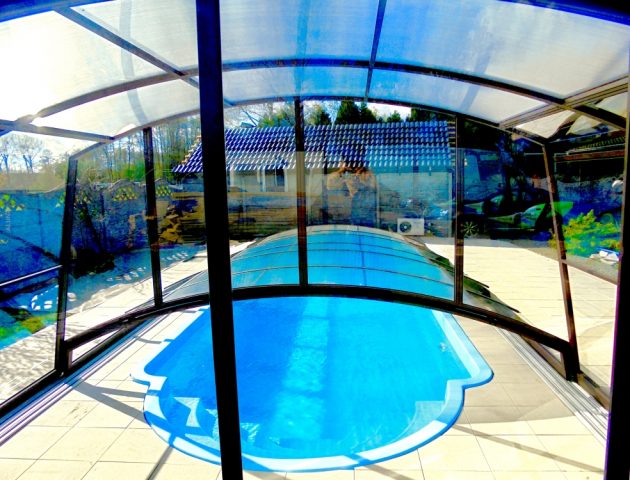 Schwimmbadüberdachung  Aluna® Duo III