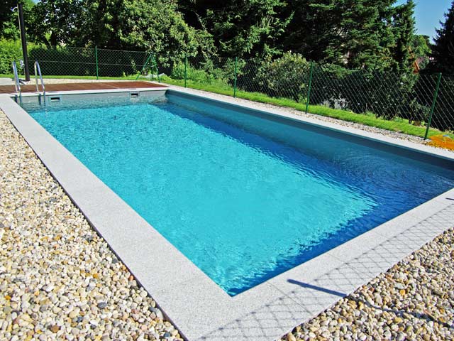 Schwimmbadfolie grau