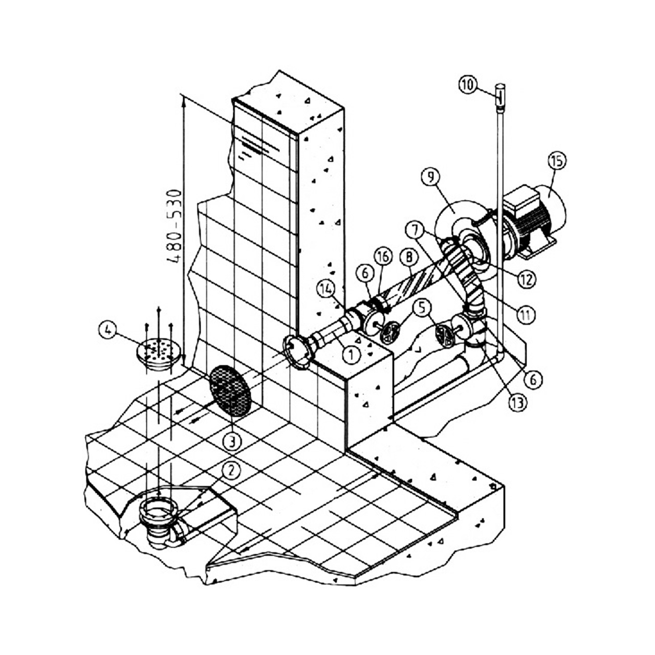 Lahme Combi Whirl Bodenmassageanlage Anschlußsatz