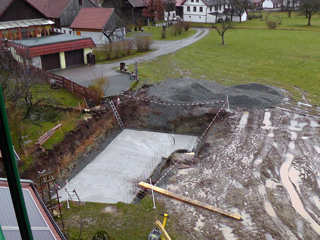 Bodenplatte Schwimmbad