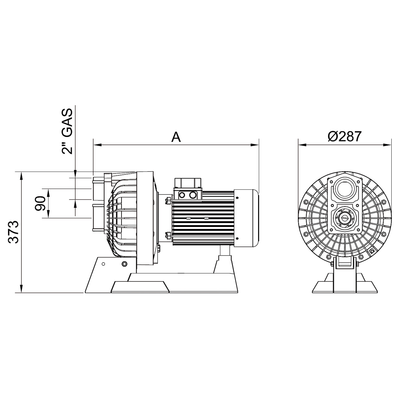 Fertigmontagesatz Astral V4A 2,1 kW 230 V 32m³