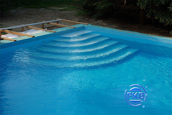 Ecktreppe Folienauskleidung