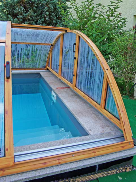 seitliche Schiebetür Ecktreppe