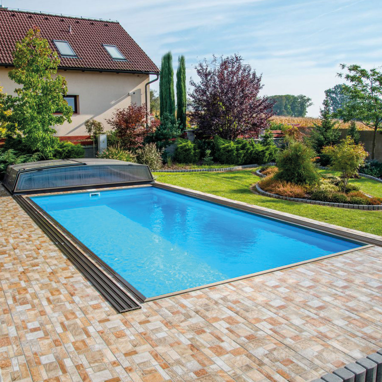 Poolüberdachung Linie