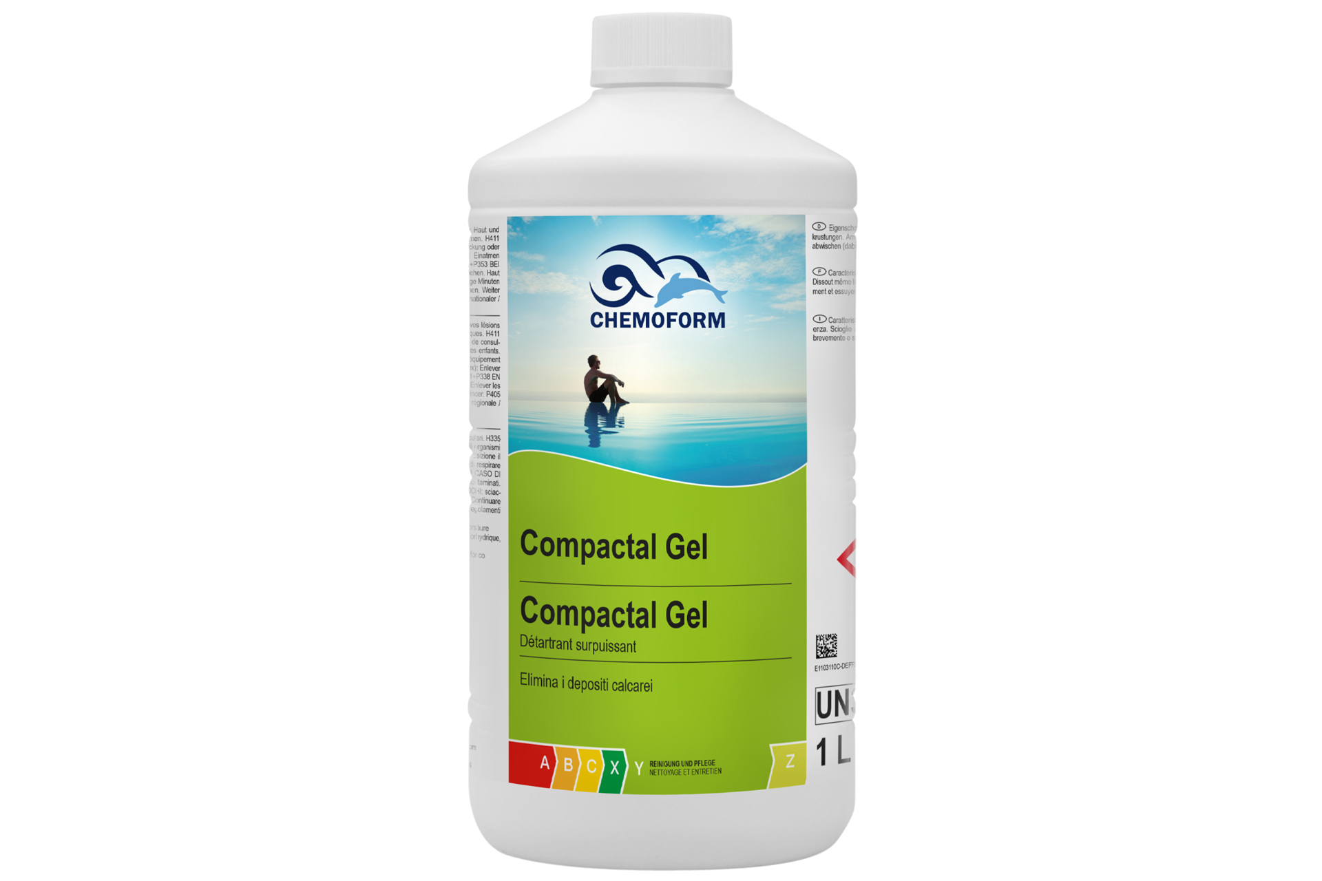 Compactal Gel 1l Flasche von Chemoform, Poolchemie zur Reinigung und Pflege