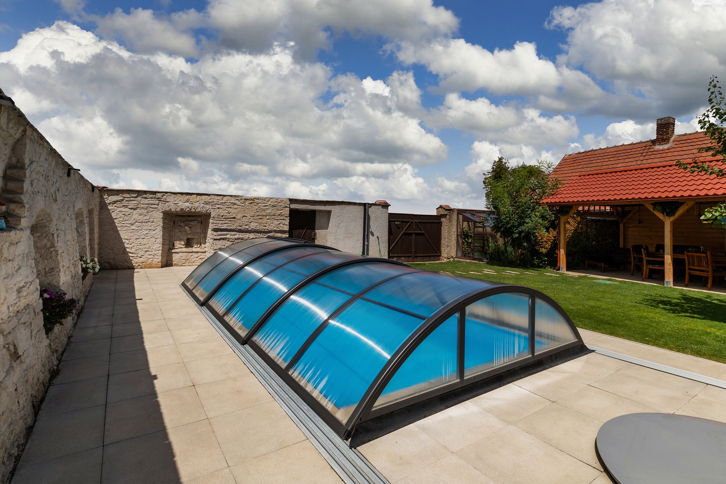 Poolüberdachung Albixon Klasik A