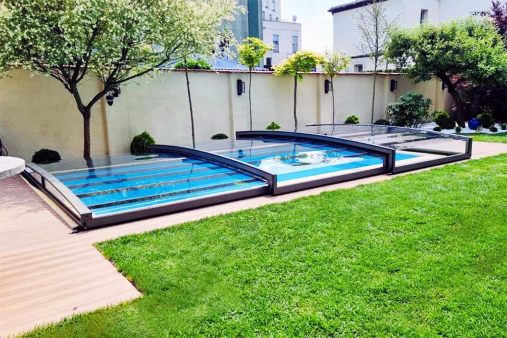 Flache Poolhalle Aluna® Exclusive Line R1