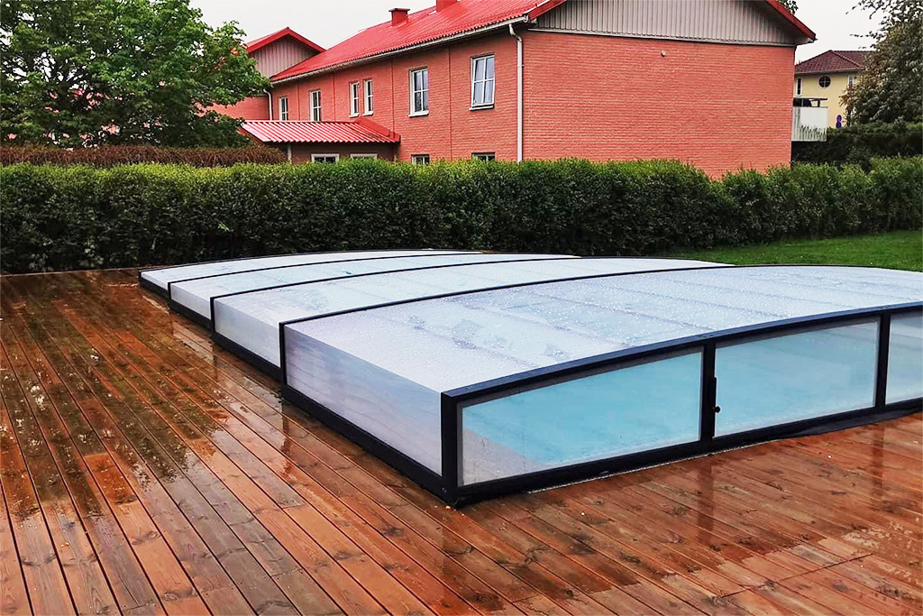 Schwimmbadüberdachung Aluna® Exclusive Line R1