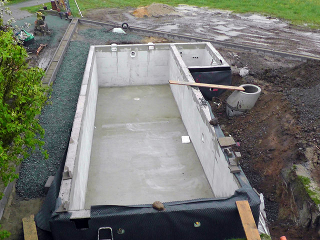 gespachteltes Schwimmbecken