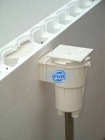 Eingesetzter Skimmer