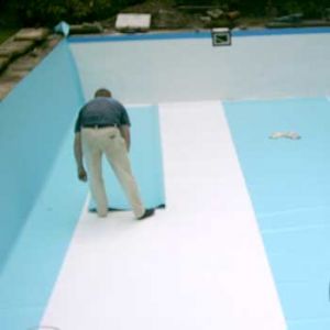Verlegung der Schwimmbad-Folie inkl. Verschweißen komplett