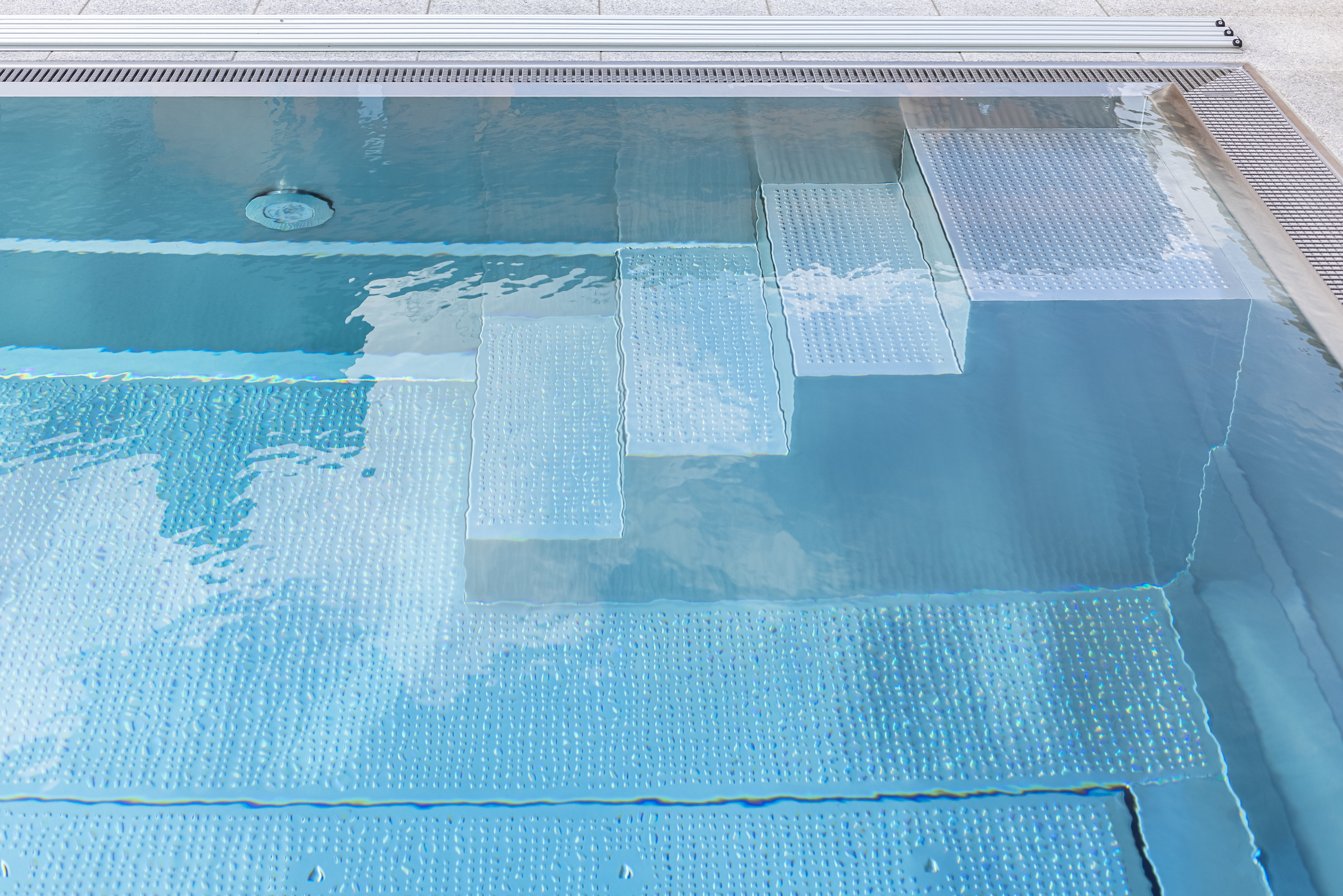 Edelstahlpool Treppe Gerade