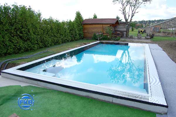 Folienauskleidung schwarz/weiß